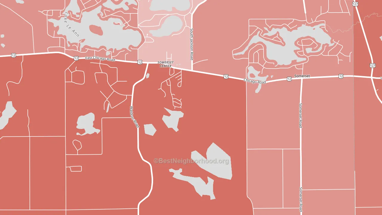 49282, MI block-group political-lean map