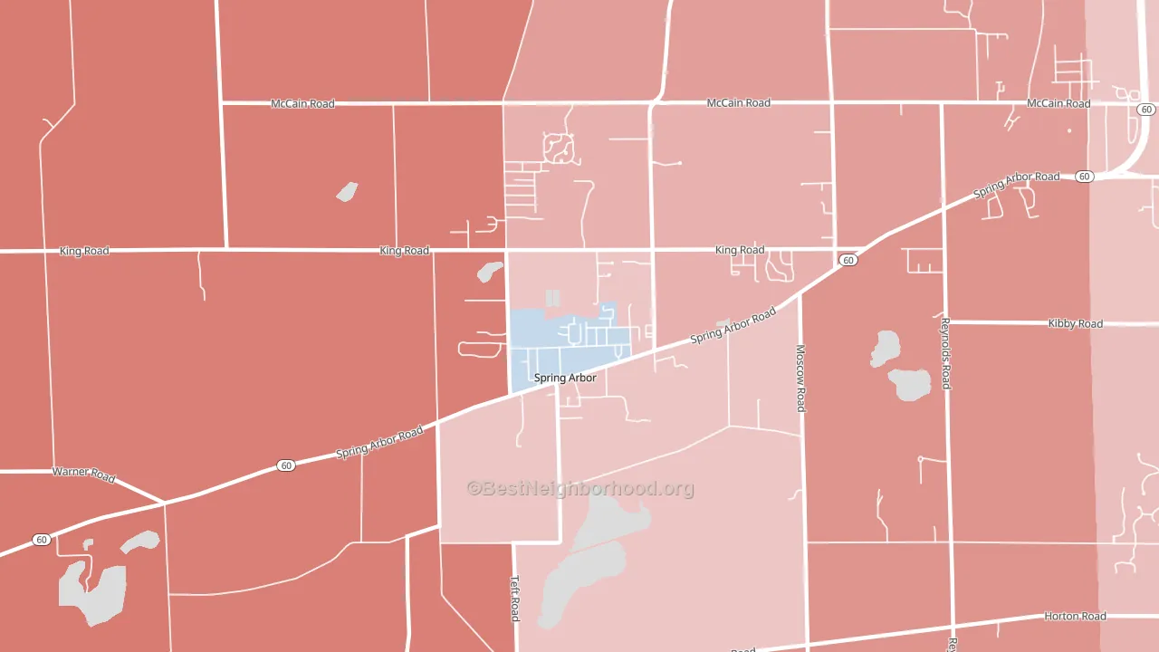 49283, MI block-group political-lean map