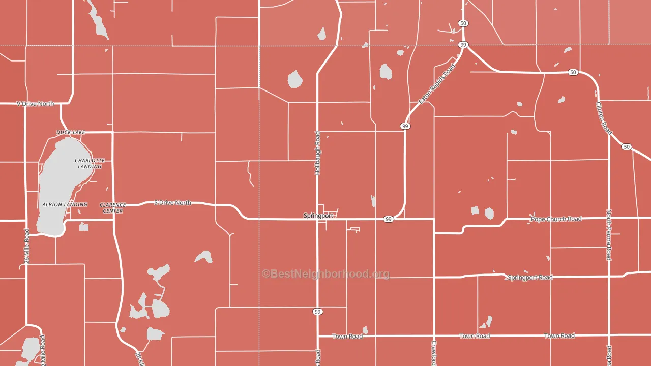 49284, MI block-group political-lean map