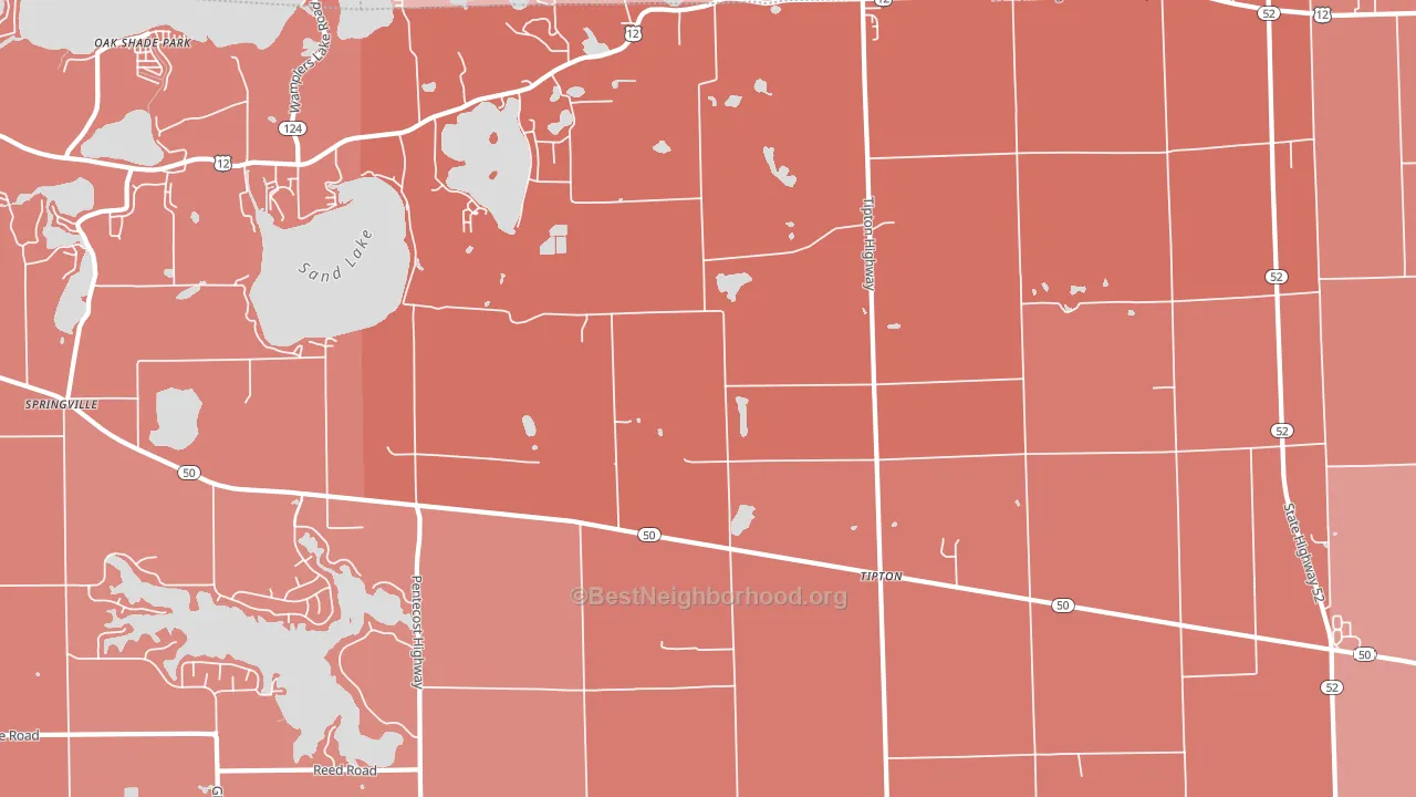 49287, MI block-group political-lean map