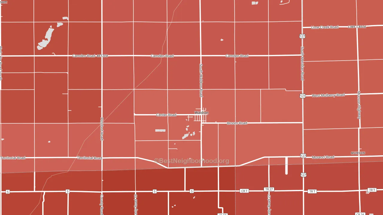49288, MI block-group political-lean map