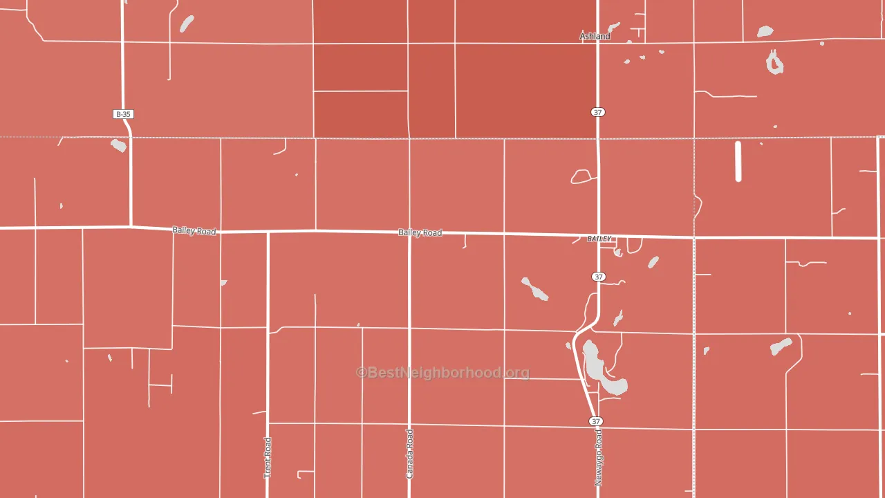 49303, MI block-group political-lean map