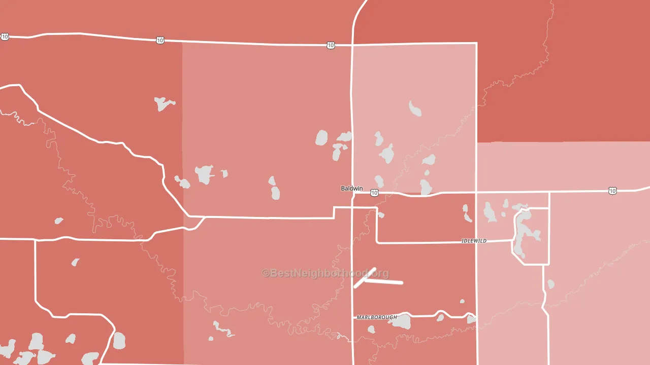 49304, MI block-group political-lean map