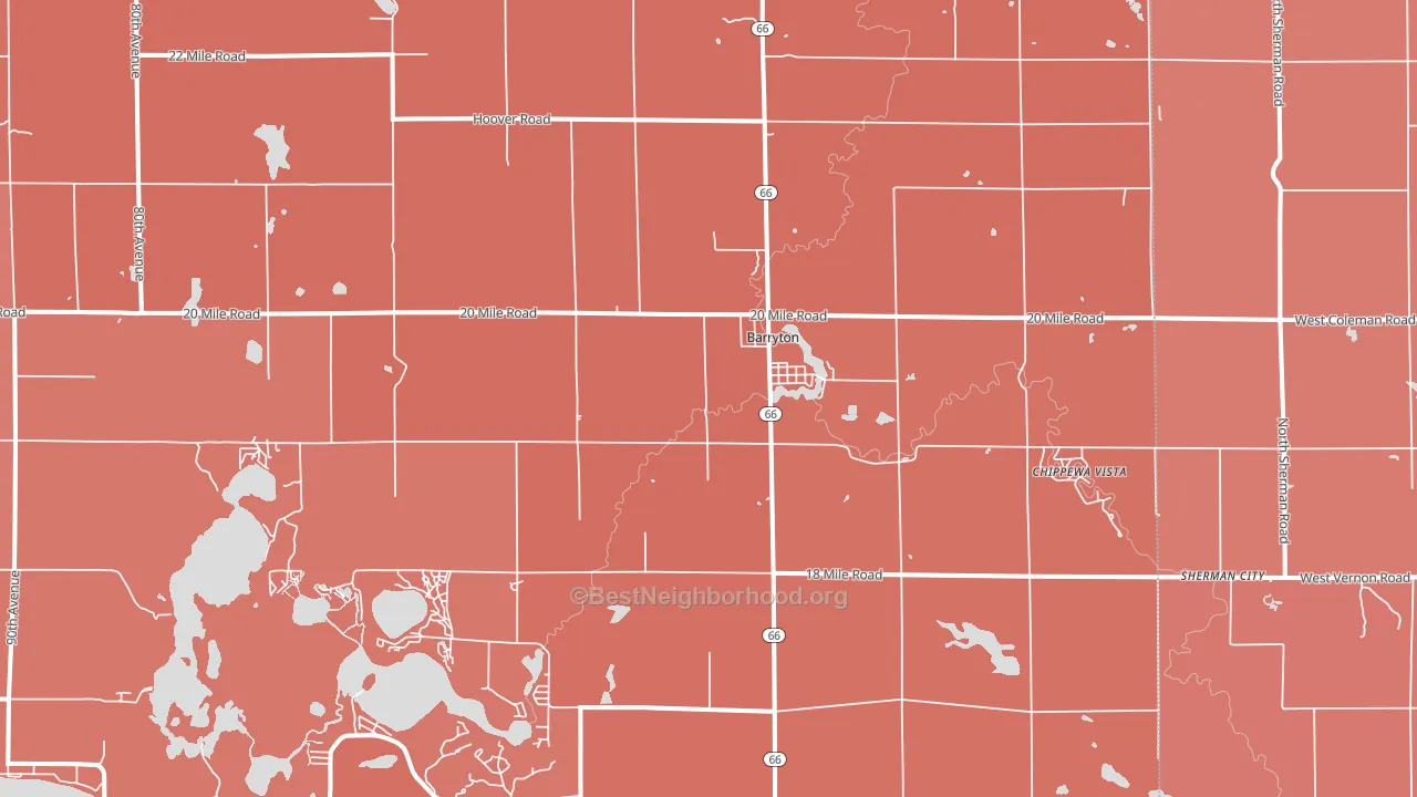 49305, MI block-group political-lean map