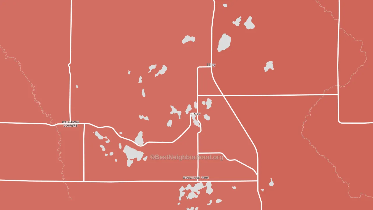 49309, MI block-group political-lean map