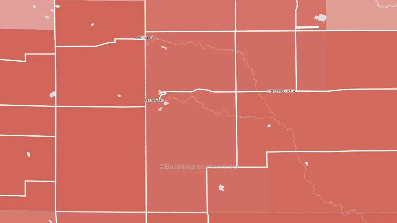 49310, MI block-group political-lean map