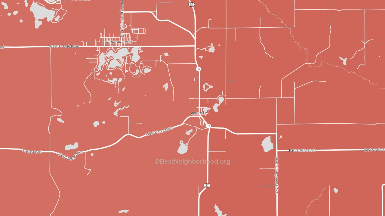 49312, MI block-group political-lean map
