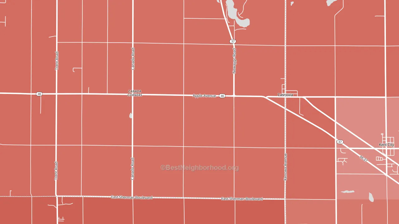 49318, MI block-group political-lean map