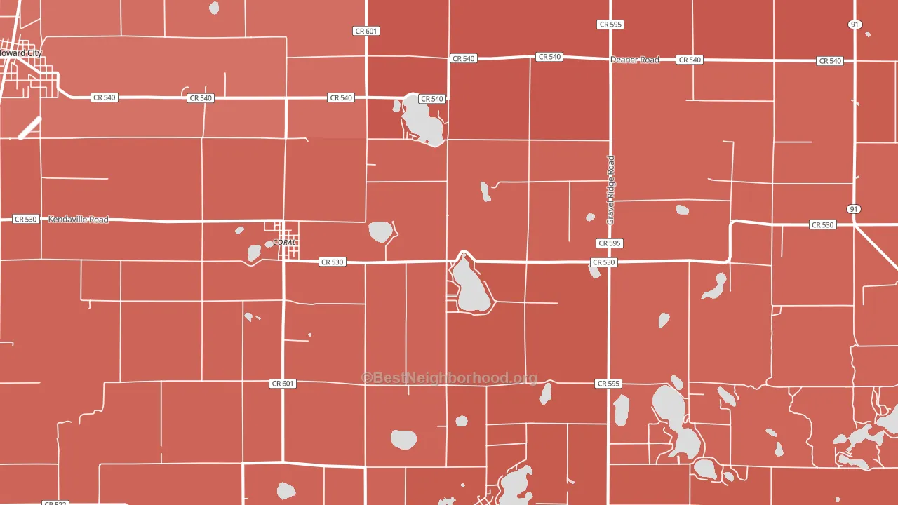 49322, MI block-group political-lean map