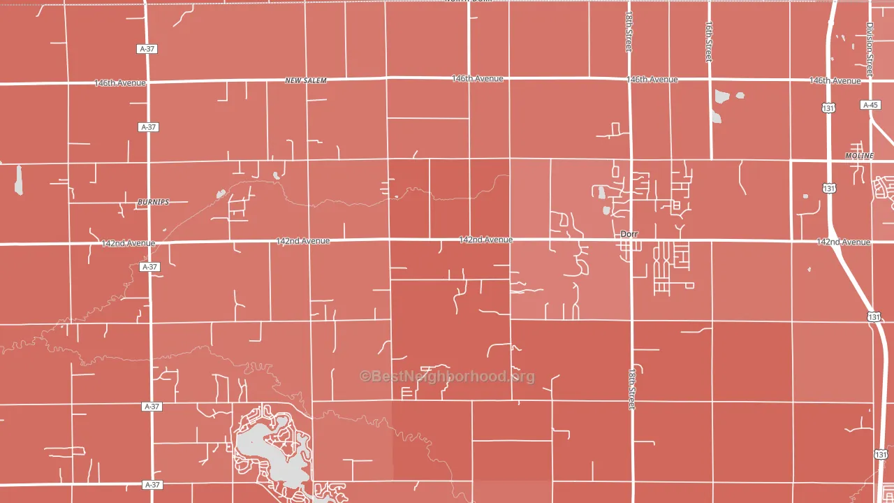 49323, MI block-group political-lean map