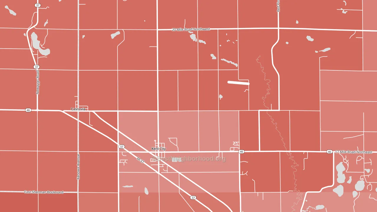 49330, MI block-group political-lean map