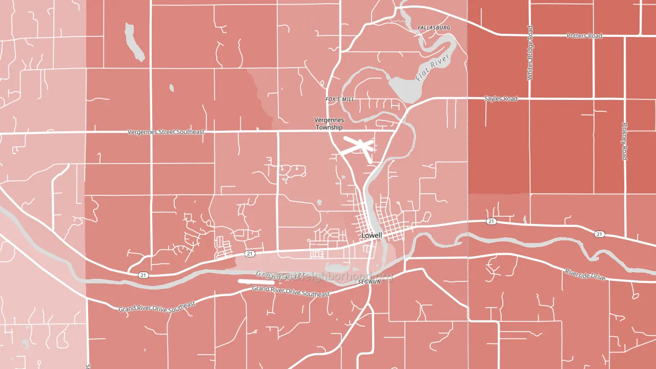 49331, MI block-group political-lean map