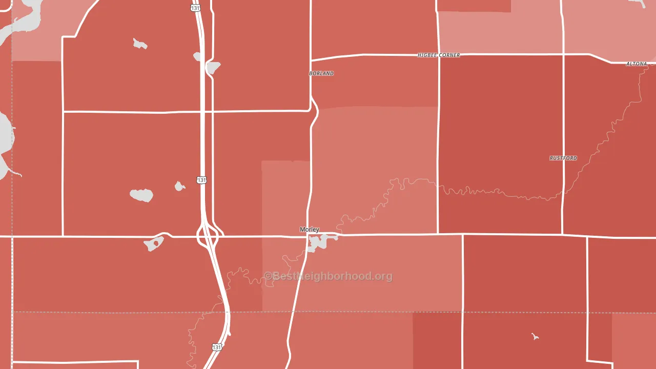 49336, MI block-group political-lean map