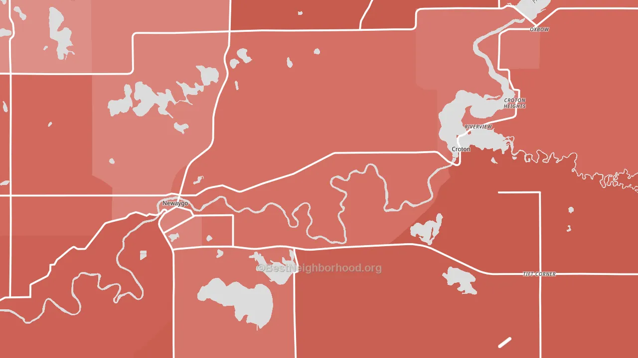 49337, MI block-group political-lean map