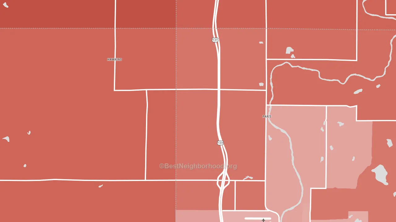 49338, MI block-group political-lean map