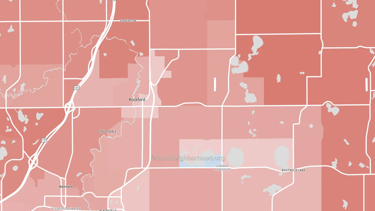 49341, MI block-group political-lean map