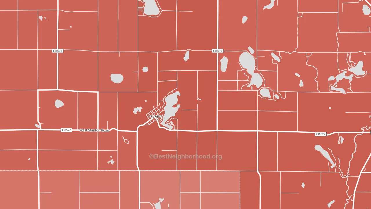 49347, MI block-group political-lean map