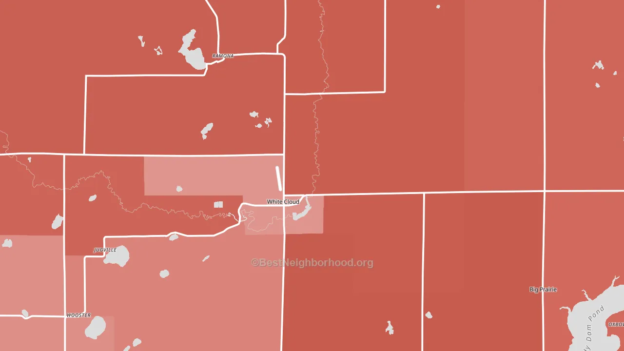 49349, MI block-group political-lean map