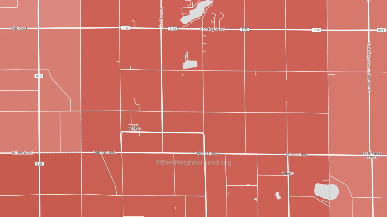 49403, MI block-group political-lean map