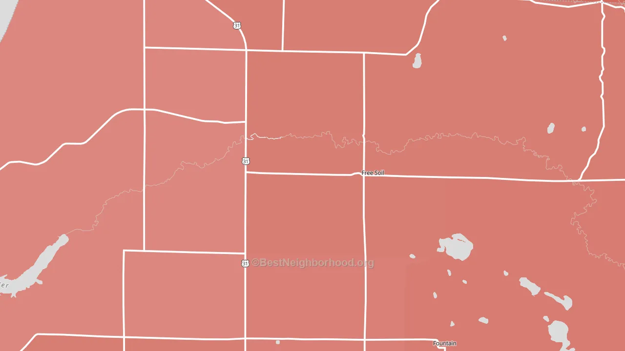 49411, MI block-group political-lean map