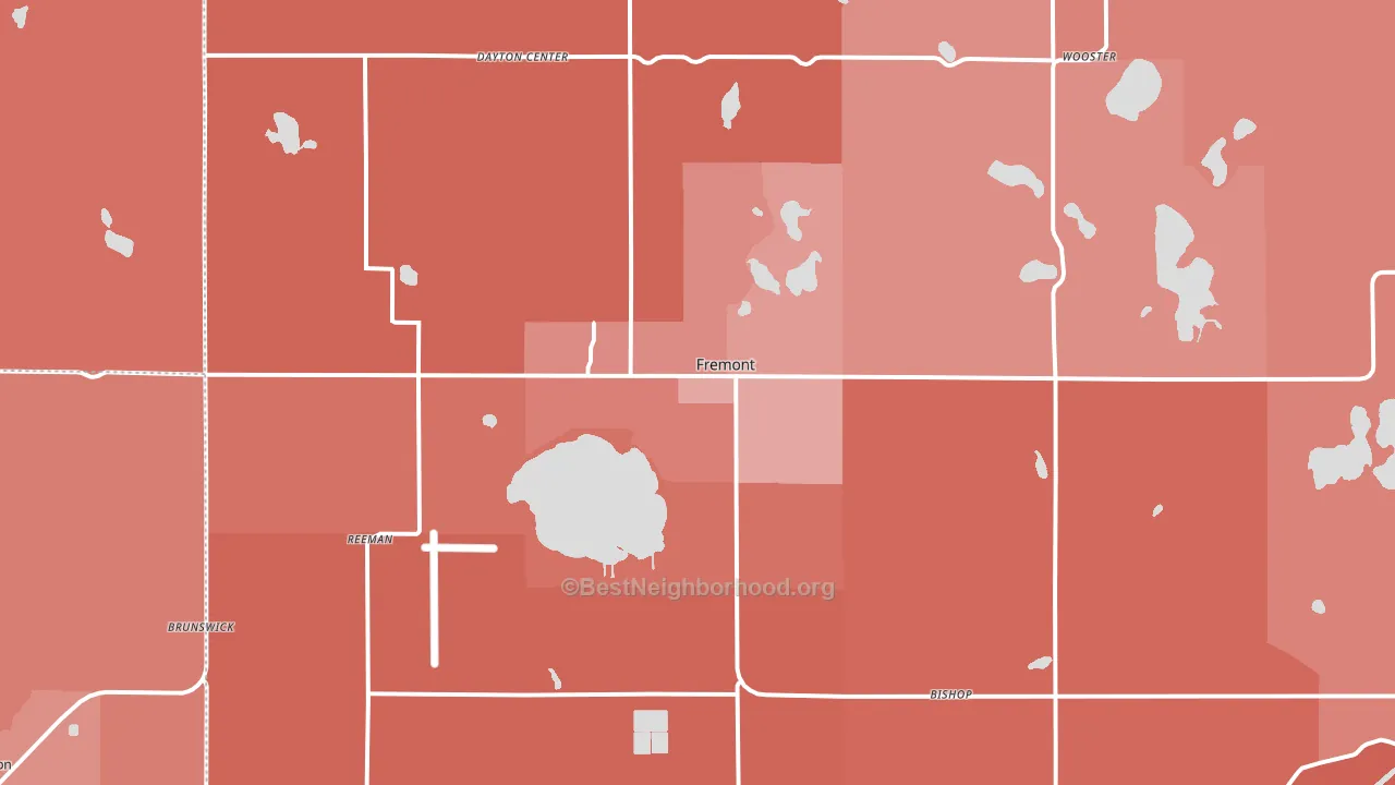 49412, MI block-group political-lean map