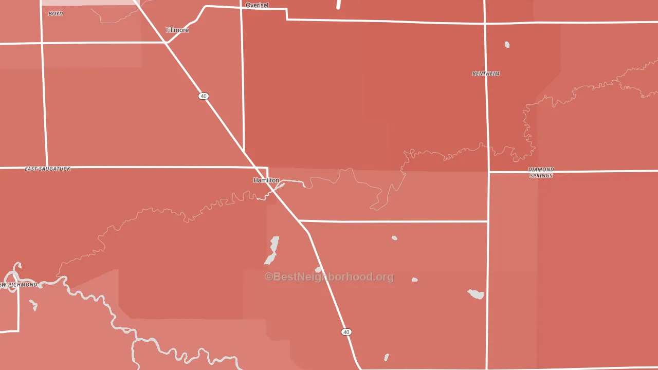 49419, MI block-group political-lean map