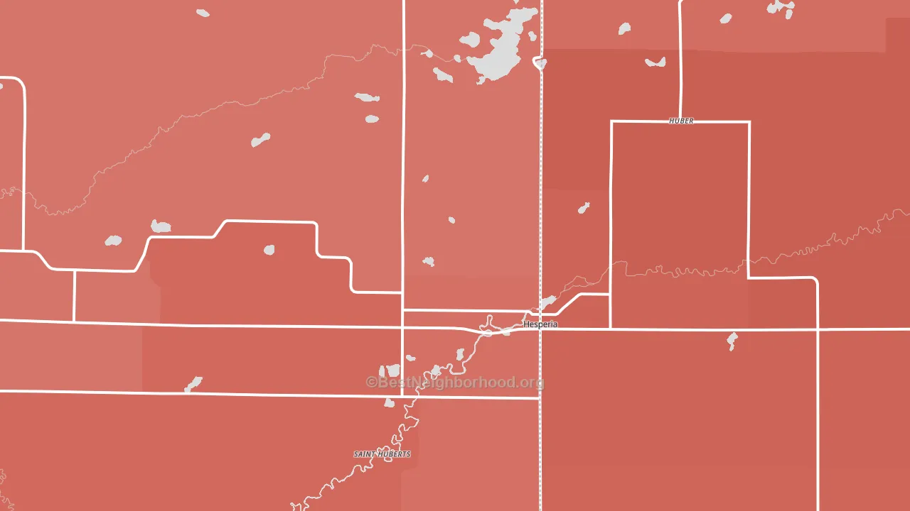 49421, MI block-group political-lean map