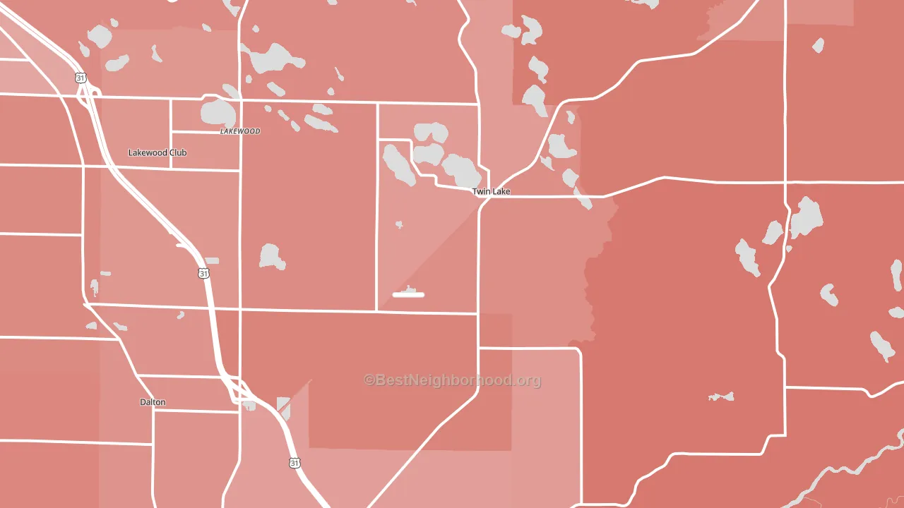 49457, MI block-group political-lean map