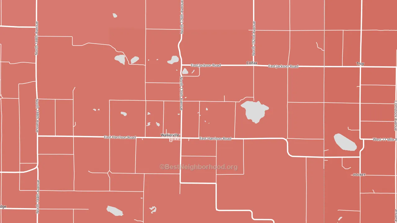 49459, MI block-group political-lean map