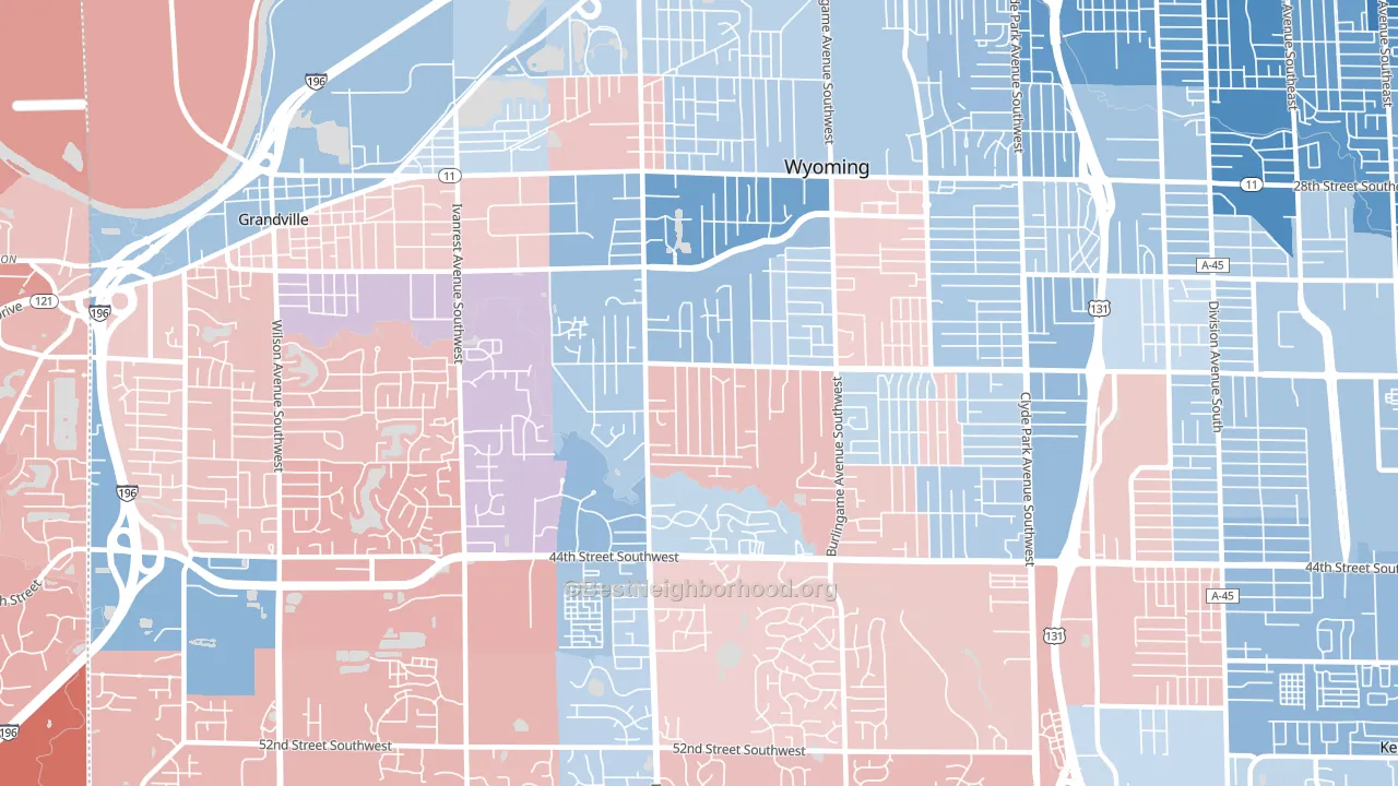 49519, MI block-group political-lean map