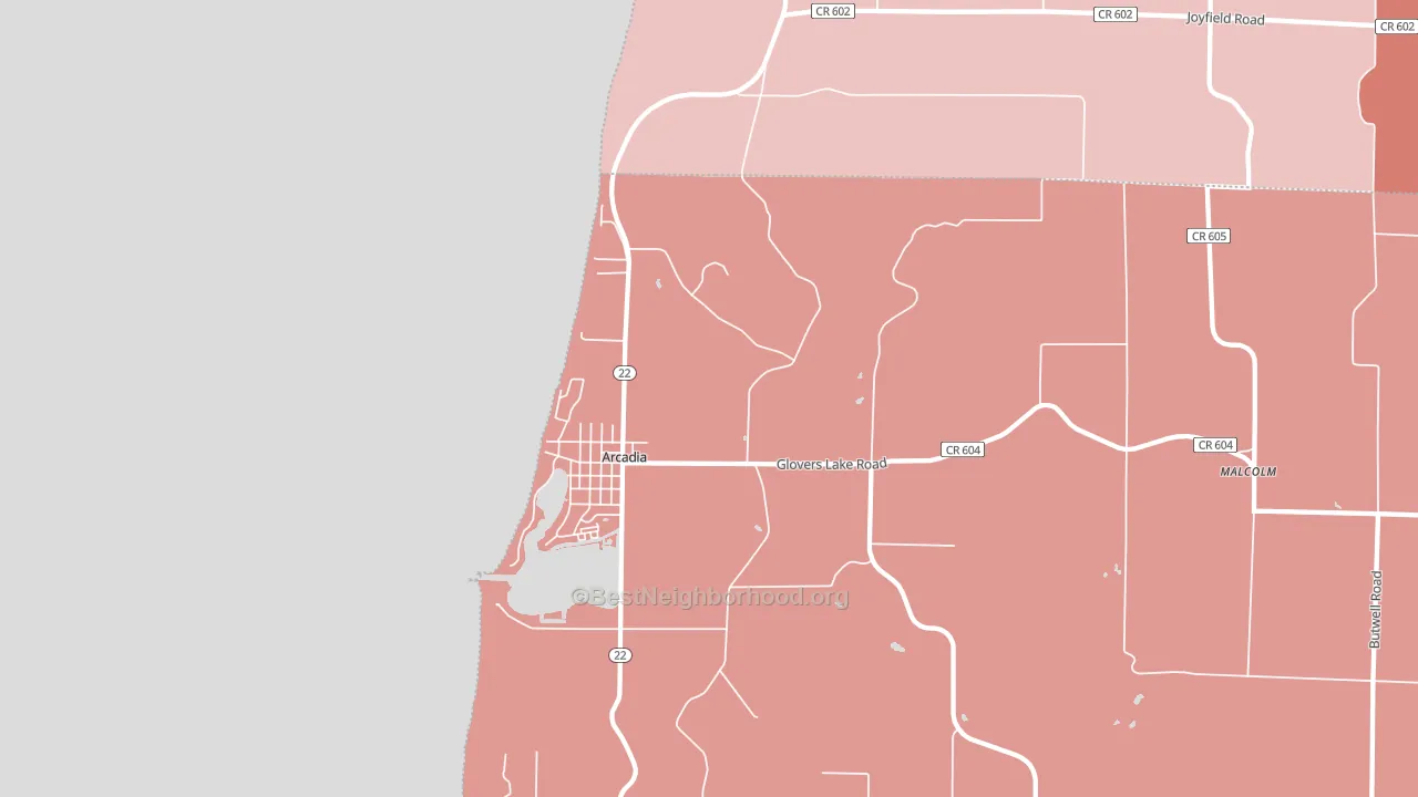 49613, MI block-group political-lean map
