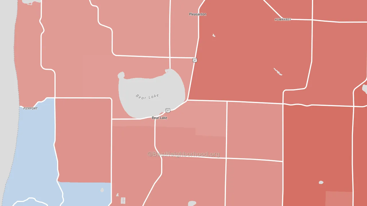 49614, MI block-group political-lean map