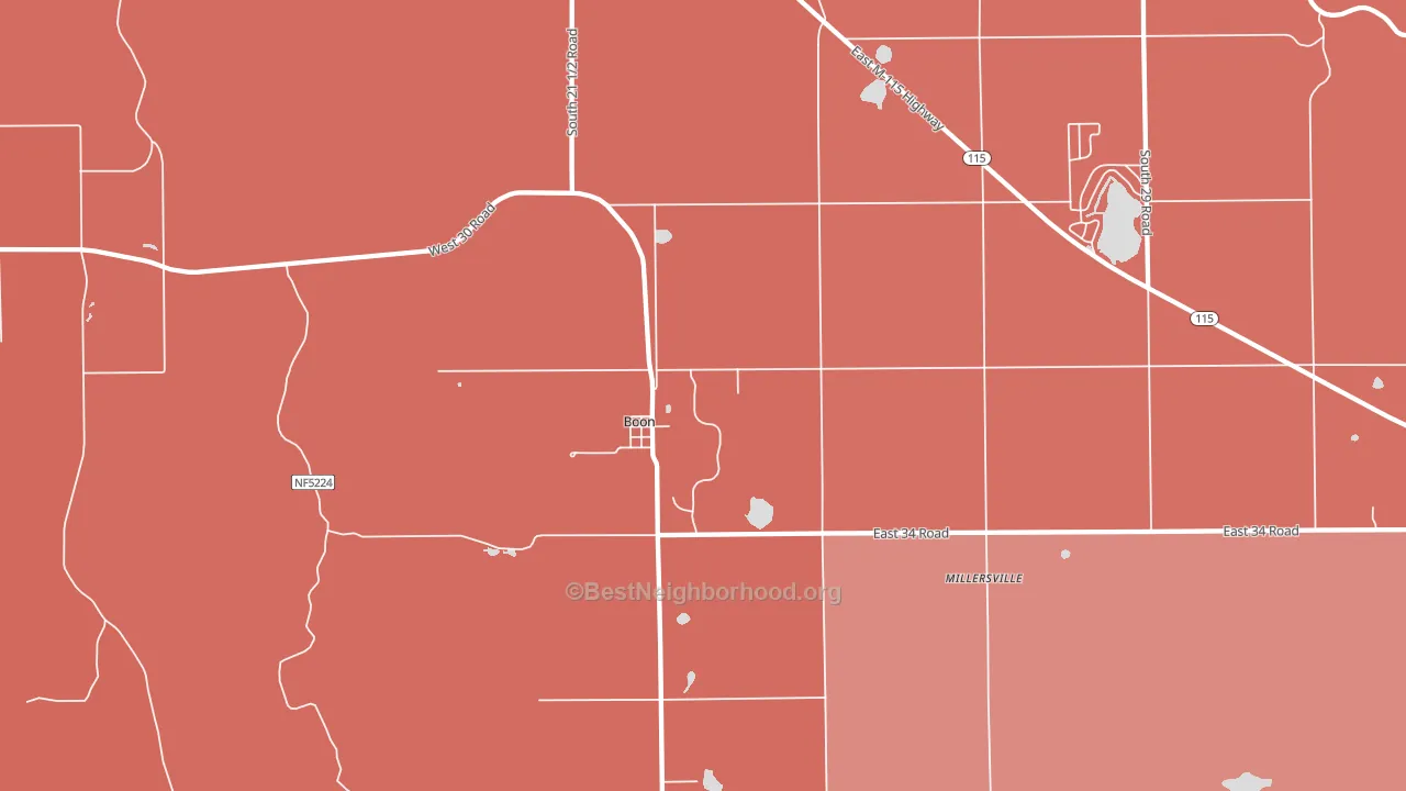 49618, MI block-group political-lean map