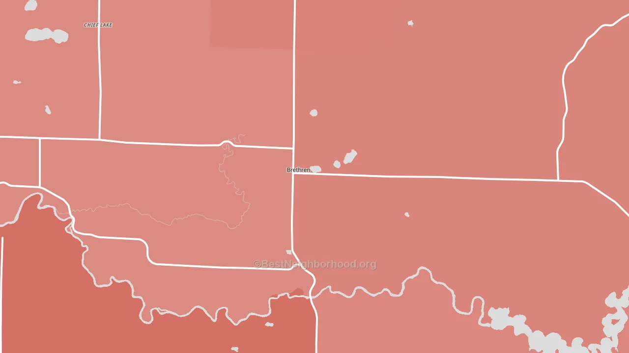 49619, MI block-group political-lean map