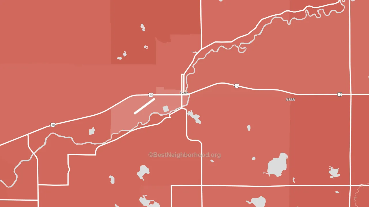 49631, MI block-group political-lean map