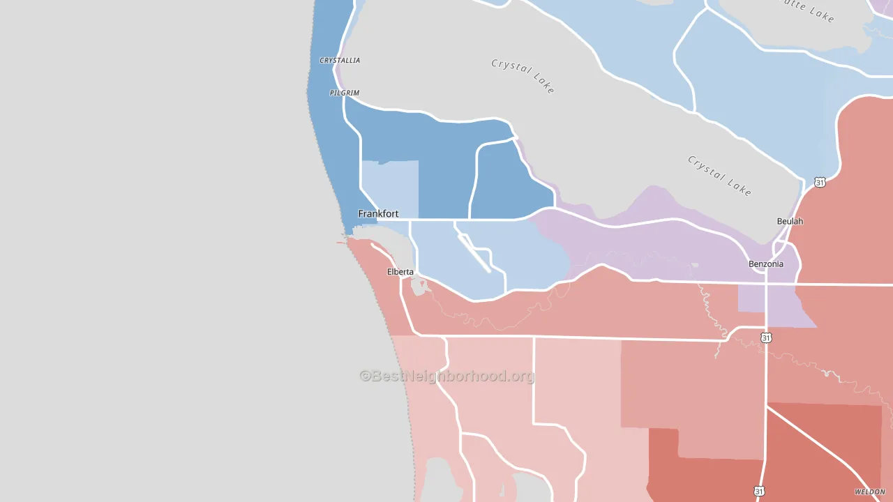 49635, MI block-group political-lean map