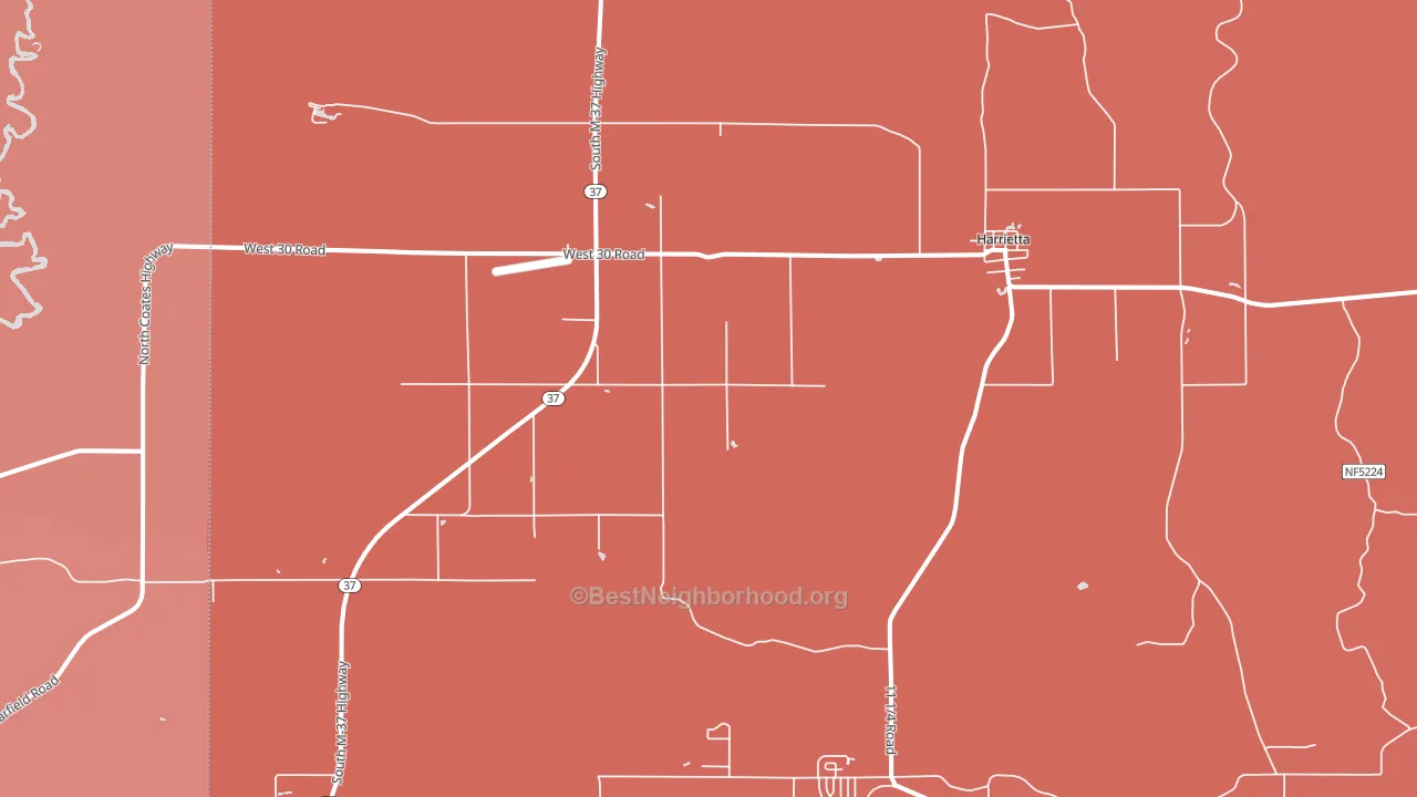 49638, MI block-group political-lean map