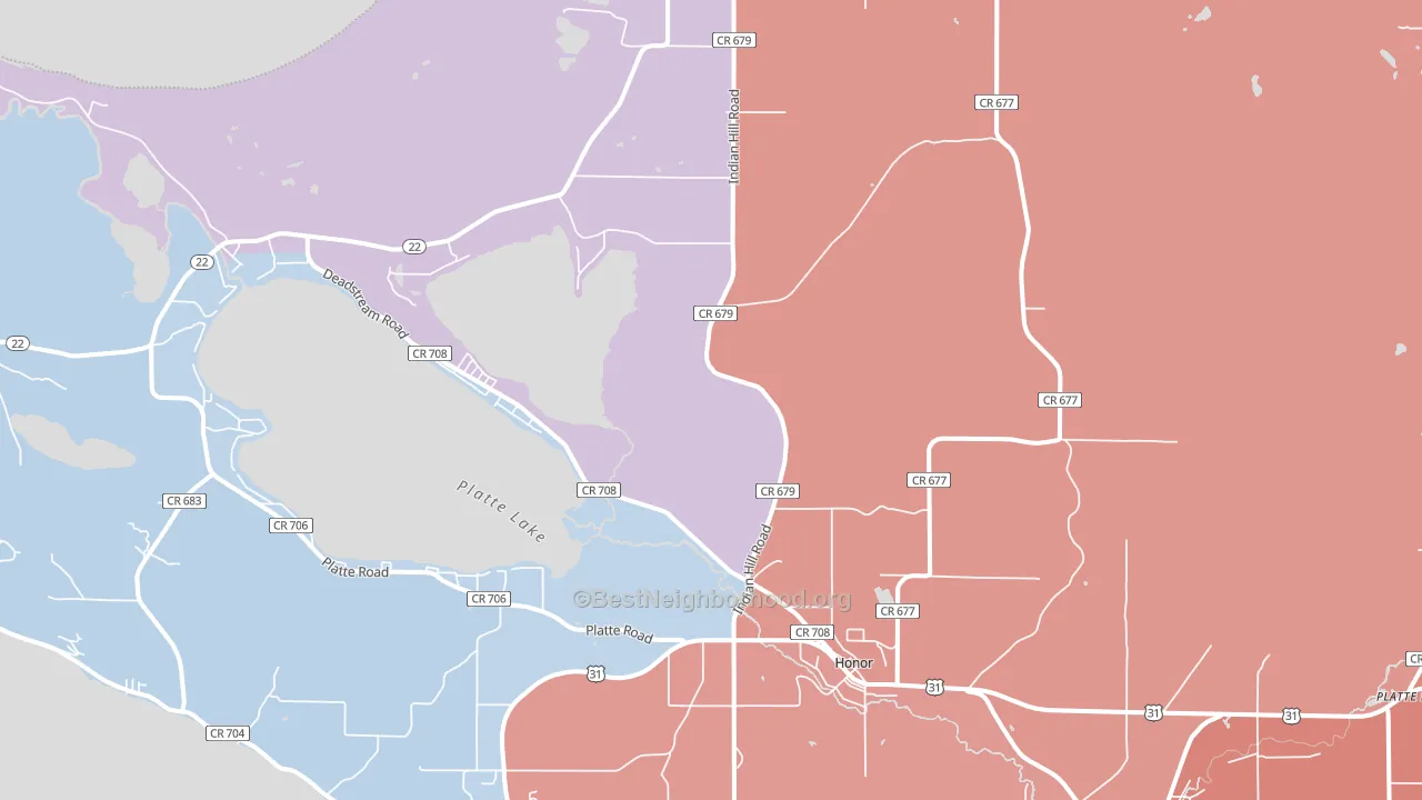 49640, MI block-group political-lean map