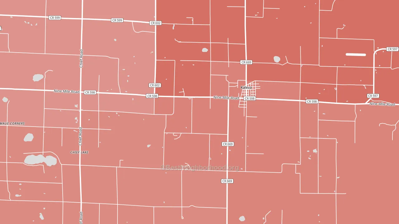 49645, MI block-group political-lean map