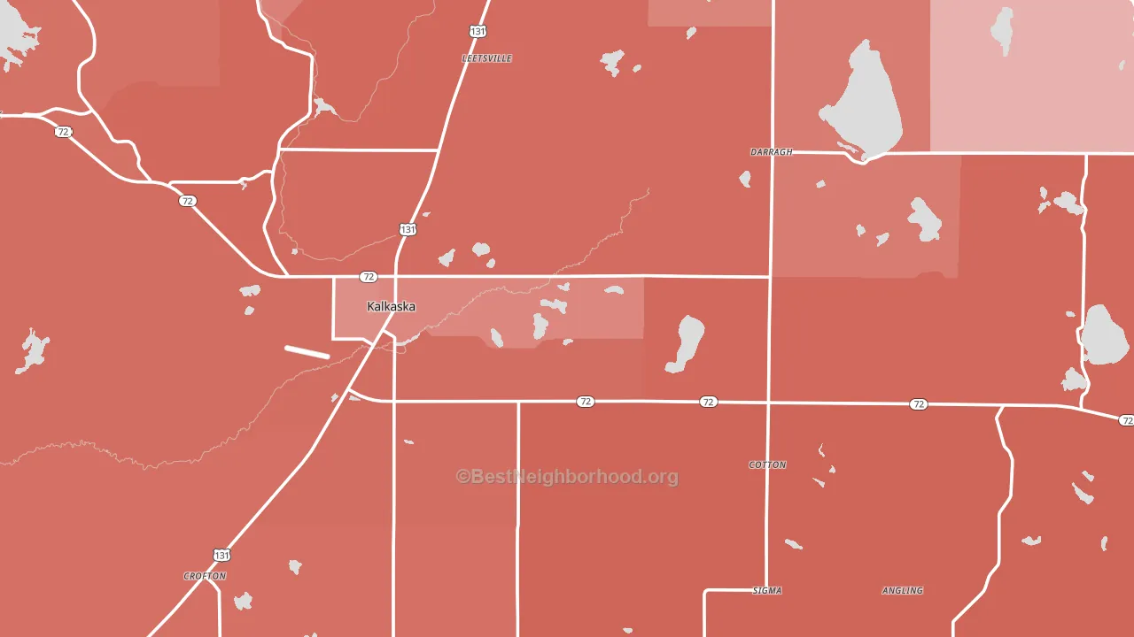 49646, MI block-group political-lean map