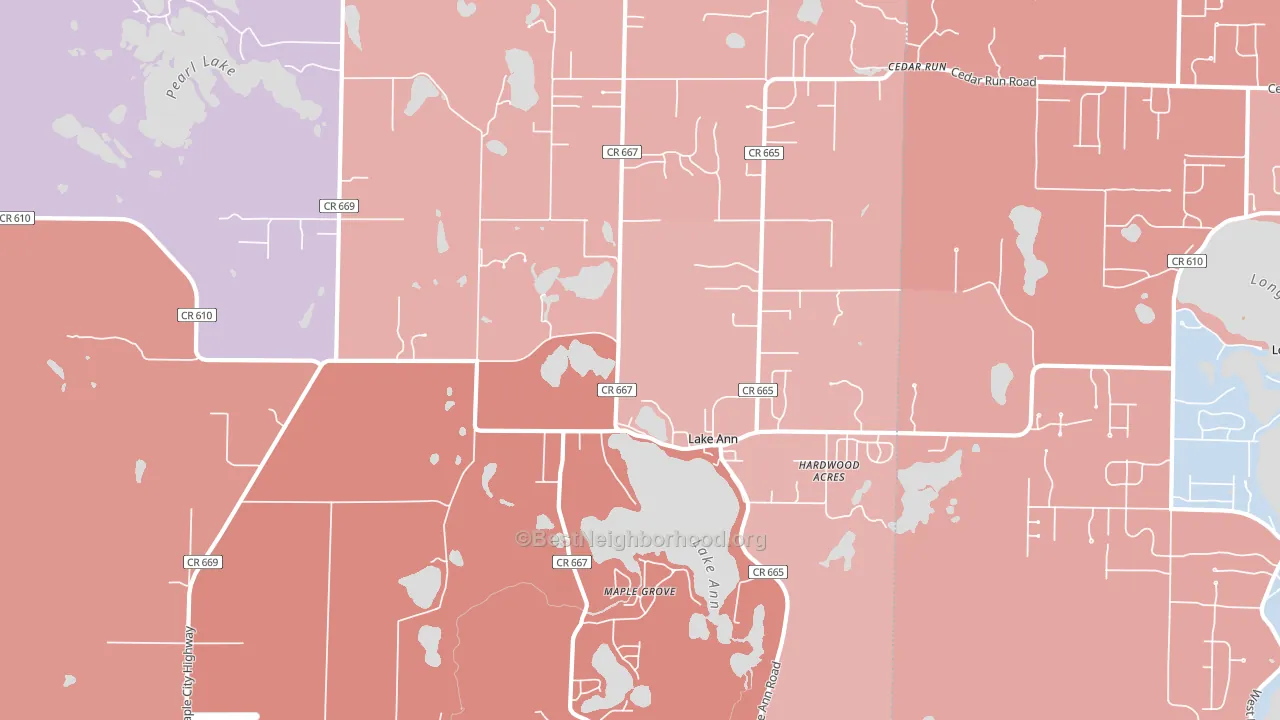 49650, MI block-group political-lean map