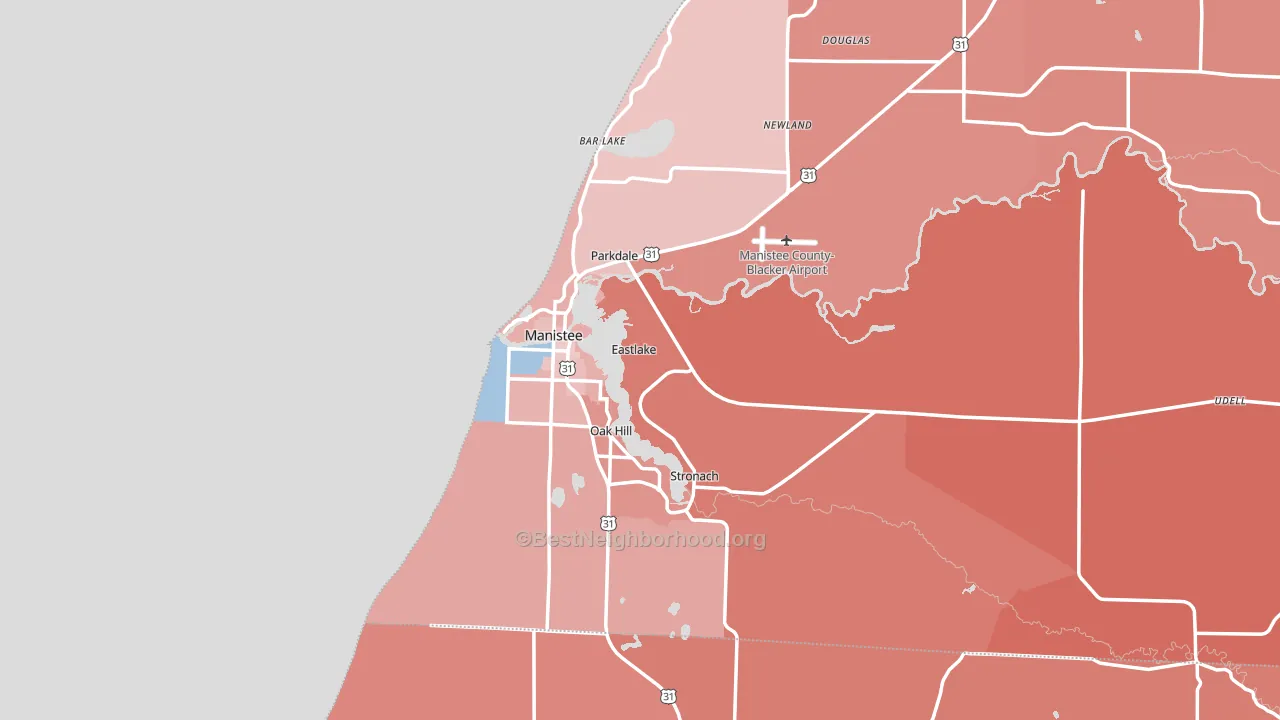 49660, MI block-group political-lean map