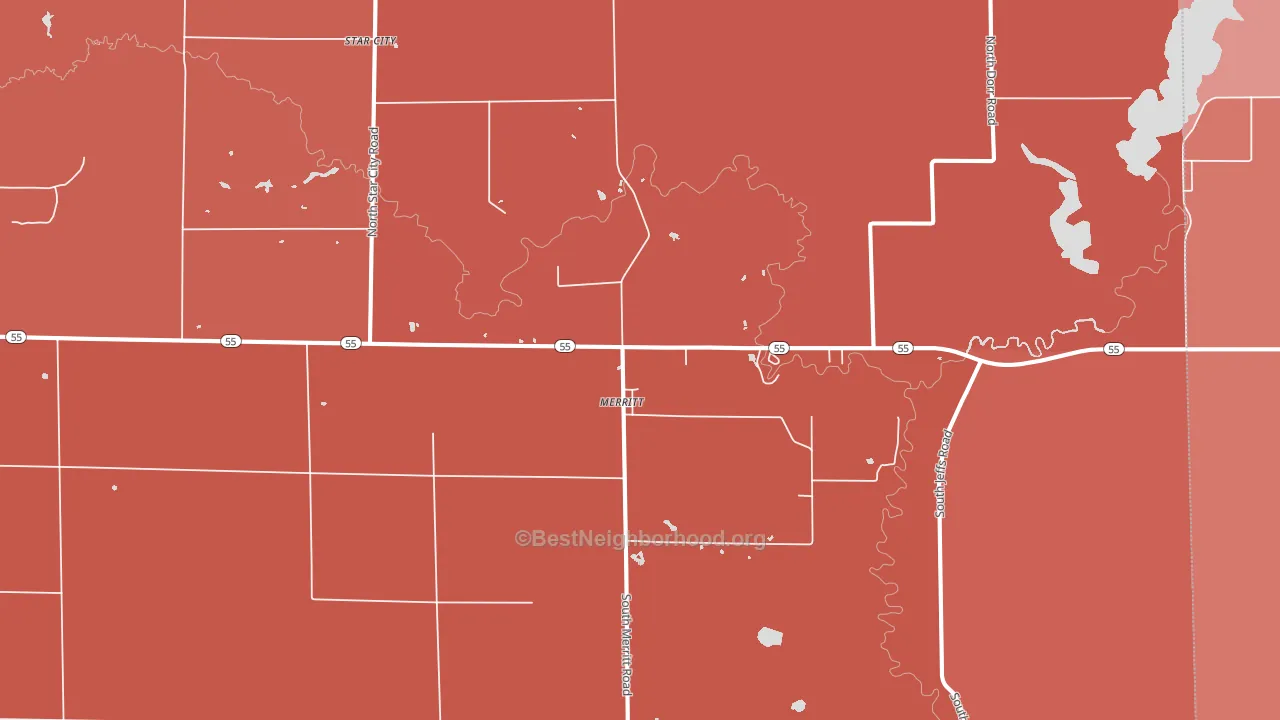 49667, MI block-group political-lean map