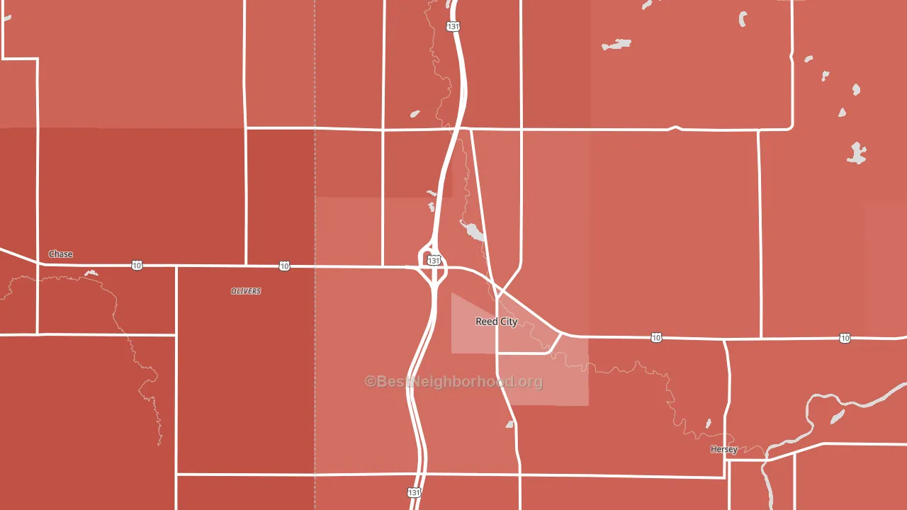 49677, MI block-group political-lean map