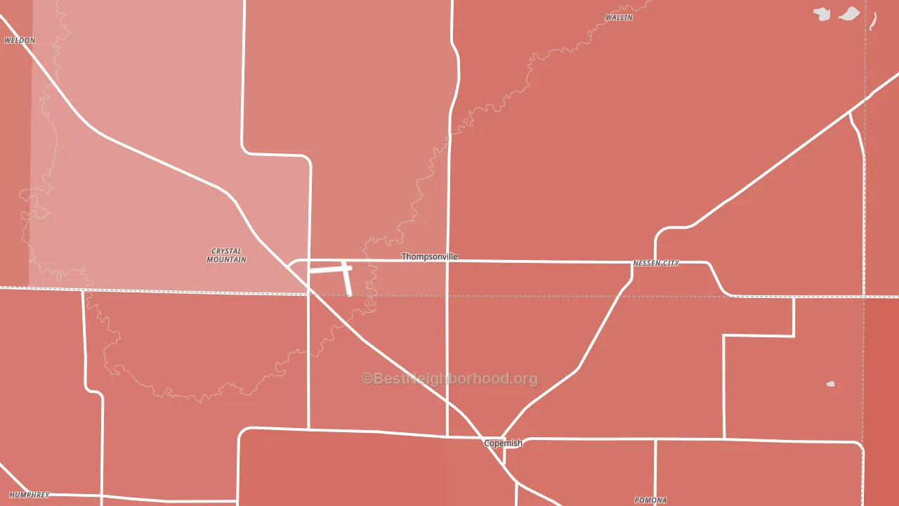 49683, MI block-group political-lean map