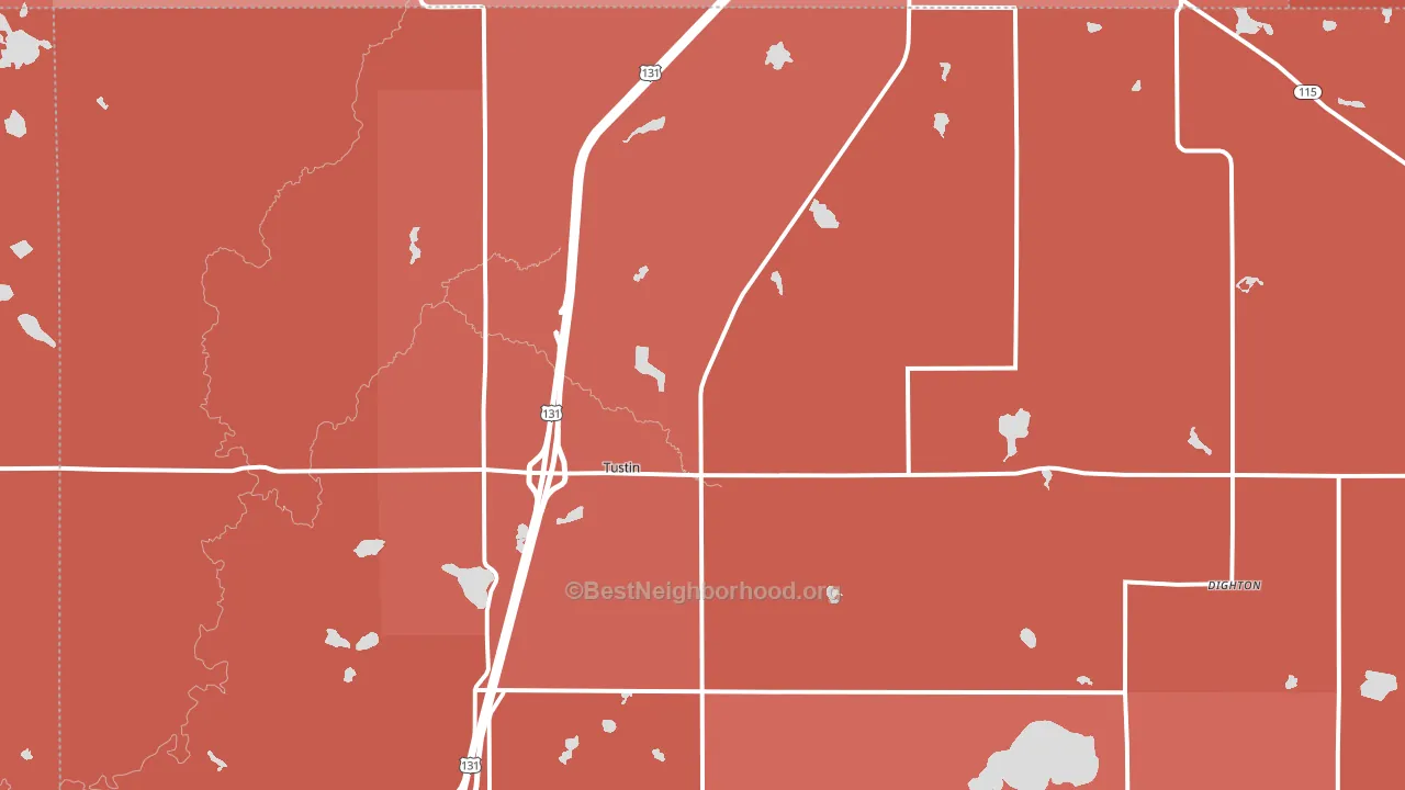 49688, MI block-group political-lean map