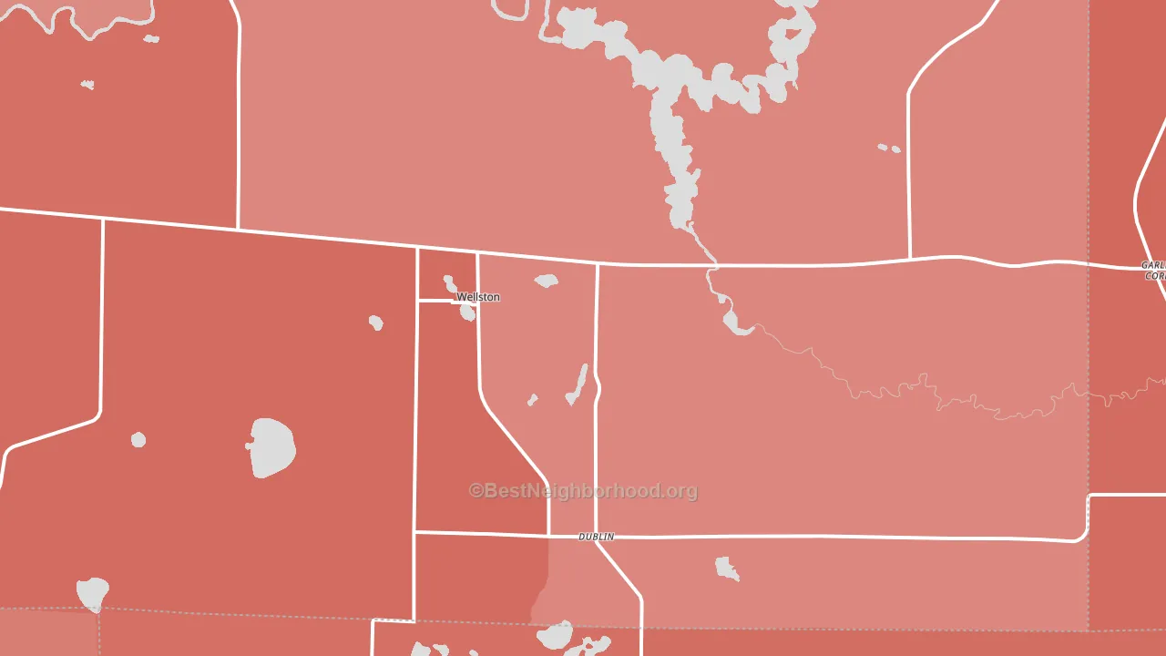 49689, MI block-group political-lean map