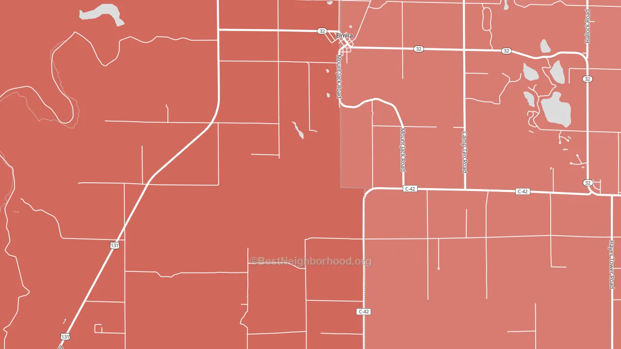 49730, MI block-group political-lean map