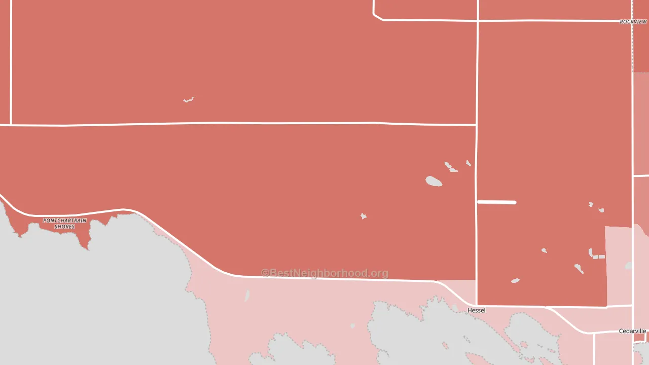 49745, MI block-group political-lean map