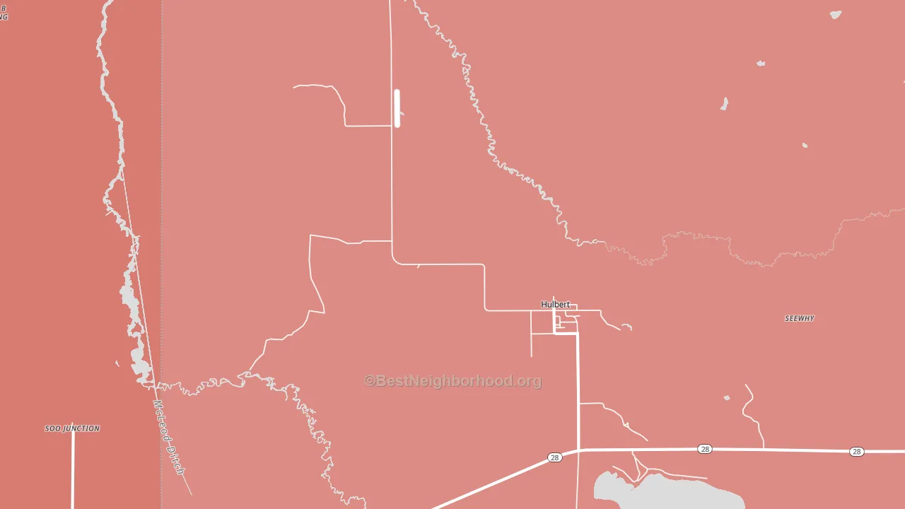 49748, MI block-group political-lean map
